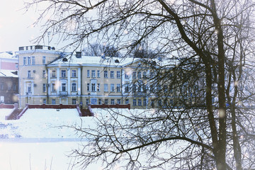 Fototapeta na wymiar city landscape architecture winter