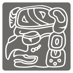 Obraz premium monochrome icon with glyphs of the Maya periods calendar names for your design