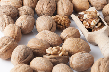 walnuts in the foreground for diet