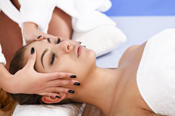 Woman having massage of body in the spa salon. Beauty treatment