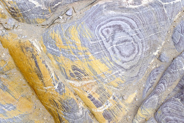 Color sandstone rocks in Jordan desert.