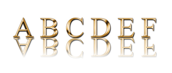 Golden alphabet from 