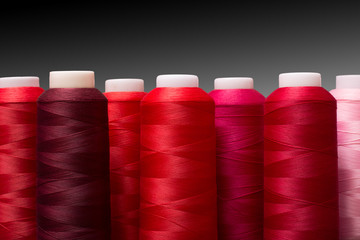 Spools of thread red color