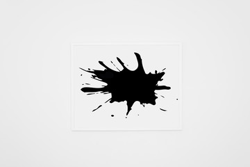 Abstract art on white wall