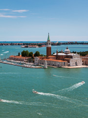 Fototapeta na wymiar Aerial View of San Giorgio Maggiore Isle in Venice, Italy