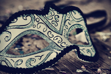 elegant carnival mask, filtered