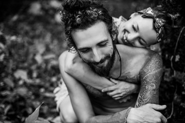beautiful couple in love young people
