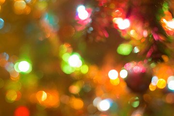 Obraz na płótnie Canvas christmas background, image blur bokeh defocused lights