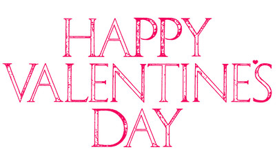 Happy Valentines Day lettering typography.