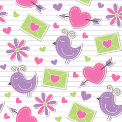 cute romantic pattern