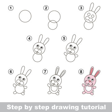 Drawing tutorial. How to draw a Little Rabbit