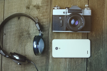 camera and  music