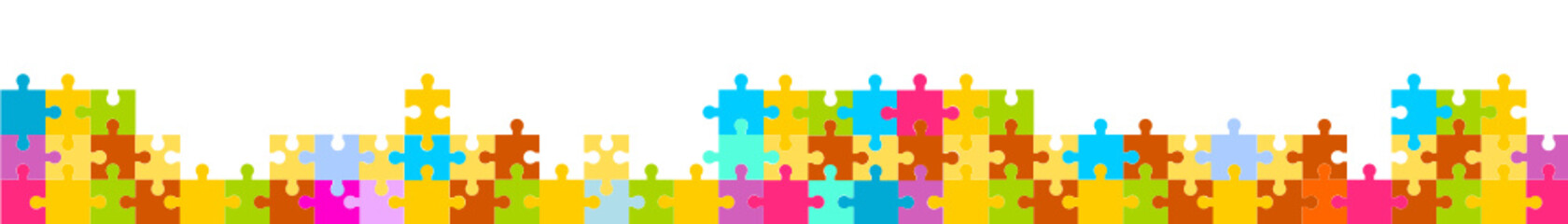 Puzzle Banner Band Bunt Vektor Elemente Teile