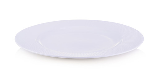 Empty plate isolated on a white background