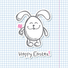 easter bunny sticker