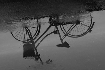 reflection of bicycle