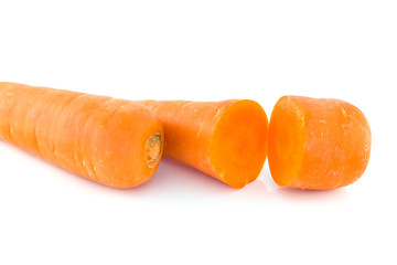 carrots on white background