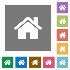 Home square flat icons