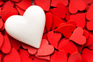 Obraz premium More small red hearts background.