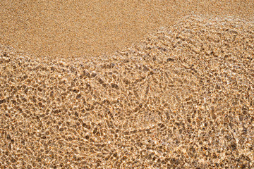 Sand and water elements, foreshore background, summer theme