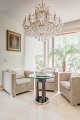 Glossy and luxurious coffee room