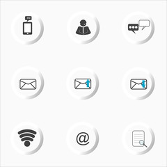 Web, communication icons: internet vector set.