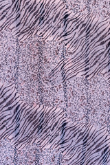 texture of print fabric striped zebra and leopard