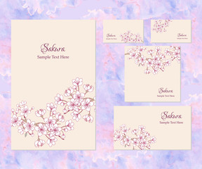 Template corporate identity with sakura