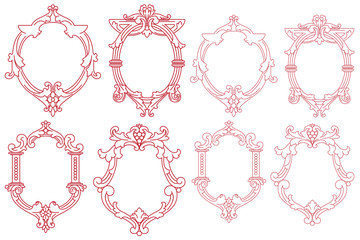 Vector abstract framework from the bound flowers and plants