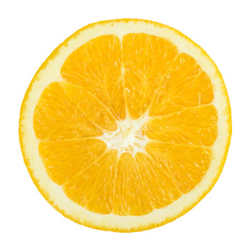 Fresh Orange Slice Isolated On White