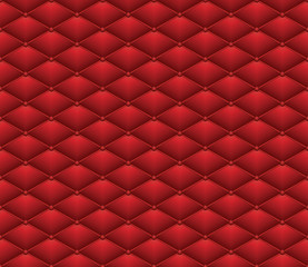 Button Red Leather seamless pattern. Abstract Luxury background vector illustration.