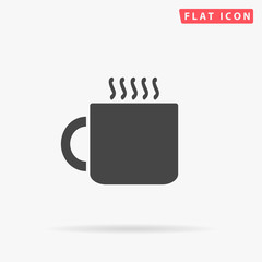Hot cup simple flat icon