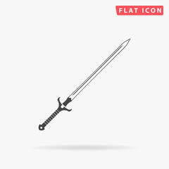 Sword simple flat icon