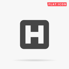 Obraz premium Helipad simple flat icon