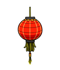 Chinese Lantern, a hand drawn vector illustration of a Chinese lantern, perfect for decoration, and Chinese New Year projects.