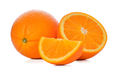 Orange fruit isolated on white background.
