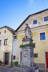 Fototapeta na wymiar Drinking water fountain in Radovljica, Slovenia