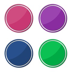 4 different sticker, circle shape