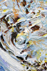 Намазанная краска на картине