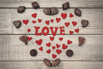 Sweet candy for loving person