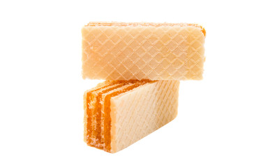 Wafers or honeycomb waffles isolated