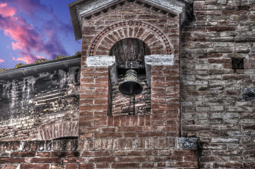 detail of a bell tower