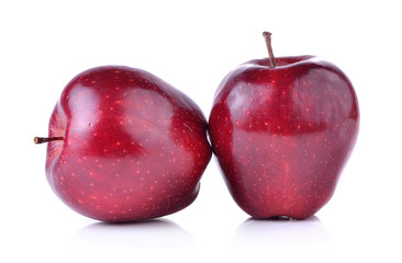 red apple on white background