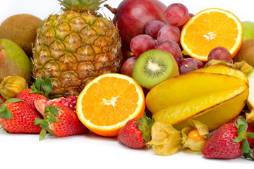 Fototapeta na wymiar fresh tropical fruits
