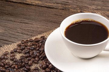 coffee on  wooden table