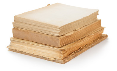 stack of old books