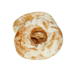 Sweet Glazed Donut Ring Isolated White