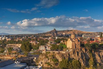 Fototapeta na wymiar Panoramic Tbilisi, Georgia. 