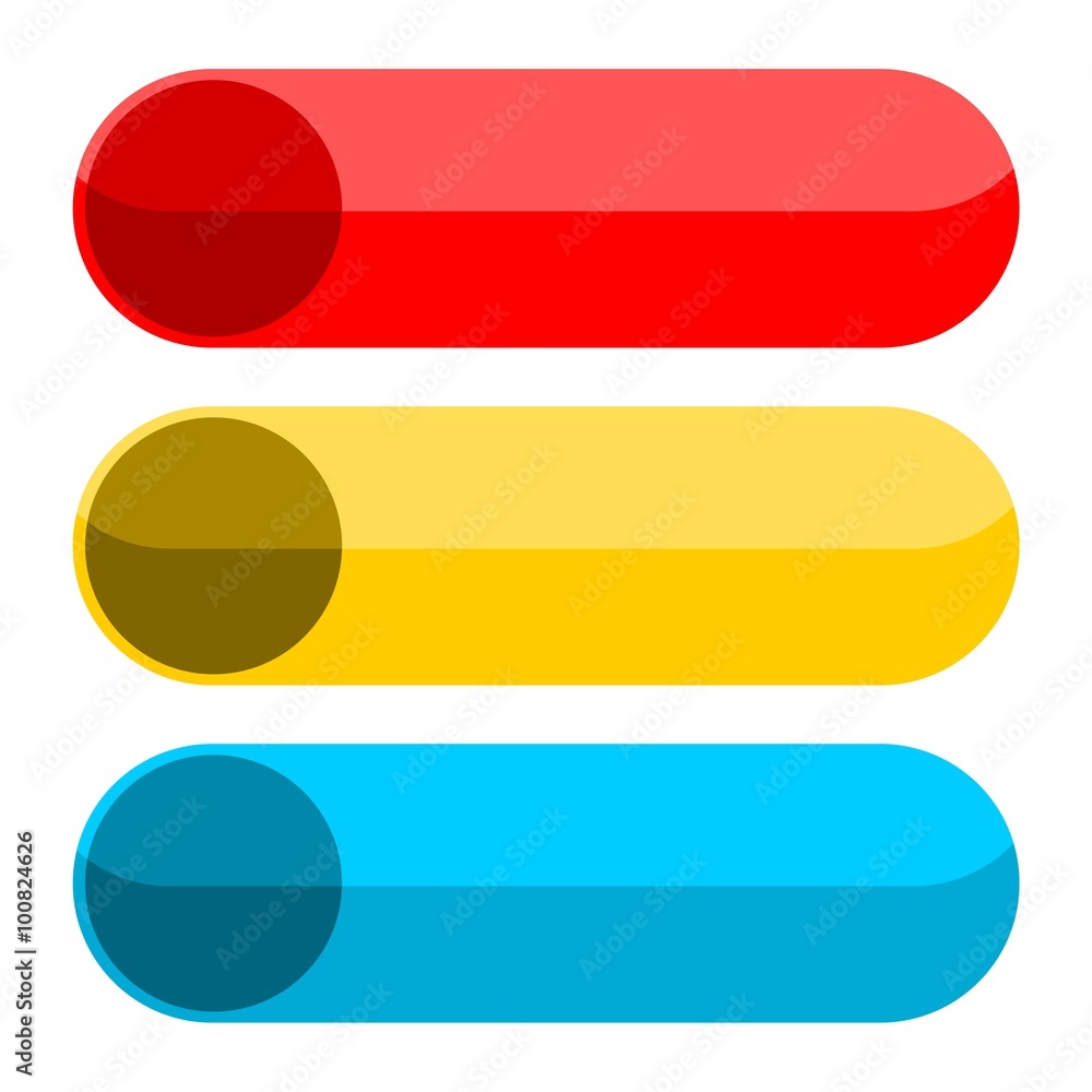 Poster three simple buttons