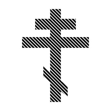 Religious orthodox cross sign.